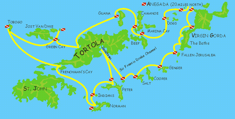 Map of the British Virgin Islands